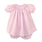Nwt Petit Ami Pink Gingham Bishop 3pc Smocked Baby Girls Dress Bonnet Newborn Nb