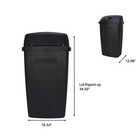Mainstays Kitchen Trash Can Plastic Swing Top Garbage Bin Wastebasket Multisize