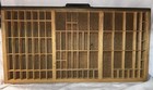 Hamilton Trinket Shelf  wood Typeset letterpress Drawer 32  X 18   Vtg