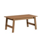 Wood Rectangle Coffee Table Walnut Finish Modern Living Room Furniture