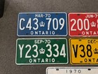 Rare Set Of 5 1970 Ontario License Plate Plates March June September December