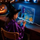 13 x10  Led Note Board With 7 Color 4 Modes  Dry Erase Board  7 Markers