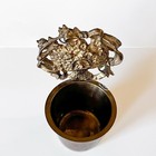 Vintage Liards Brass Flower Basket Wall Hanging Vase Bucket Candle Holder 