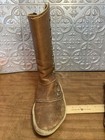 Vintage Women   s Handmade Calf High Moccasins Zippered Size 7 