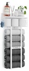 Towel Rack   Bathroom Shelves - Wall Mounted Metal Rack  Floating Shelf With 
