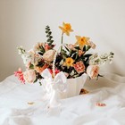 Ring Bearer Pillow And Flower Girl Basket Set For Wedding - 7 x7  White Satin   