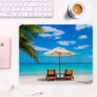 Auhoahsil Mouse Pad  12 X 10 In Beach Theme 11 8 X 9 85 Inches  Bench