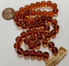 50 Vintage Western Germany Glass Light Smoked Topaz 8mm  Smooth Round Beads 4699