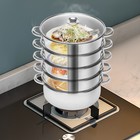 5-tier Dumpling Steamer Stainless Steel Steamer Pot With Lid Steaming Basket