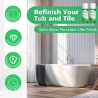 White Bathtub And Tile Refinishing Spray Paint Kit  450ml  2 Pack   Semi Gloss 
