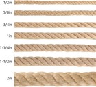 Twisted Manila Rope 3 4 In X 100 Ft Natural Jute Ropes Thick Hemp Rope For