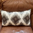 Callisto Home Throw Pillow Metallic Ikat Decorative Duck down Rectangle Lumbar