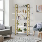 71  Tall Industrial Bookshelf Rustic Wood Bookcase Wide Display Storage Shelves