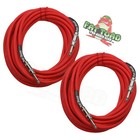 1 4 To 1 4 Male Jack Speaker Cables  2 Pack  By Fat Toad   25ft Professional