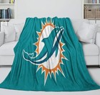 New Nfl Miami Dolphins Soft Micro Rasche Large Throw Blanket 46  X 60 