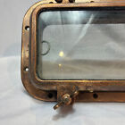 Porthole Vtg Wilcox Crittenden Brass  Rounded Corner Rectangle Boat Window 14 5 