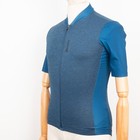 Santini Men   s     Blue Full Zip Road Bike Shirt Short Sleeve Cycling Jersey Size S