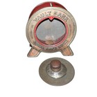 Vintage Bank 3 Dial Safe Lock Savings Tin Litho Red Coin Still Vault Rare Combo