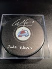 Cale Makar Autographed Signed Colorado Avalanche Logo Puck Fanatics 2022 Norris
