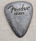 Vintage Fender Belt Buckle Guitar Pick Metal Western Cowboy Heavy