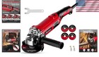 Heavy-duty 4-1 2 Inch Angle Grinder - 1000w Motor  Cutting   Grinding Wheels