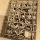 Creative Co-op 72  Taupe  Embossed Mercury Glass Ornament  23  Garland