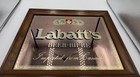 Vintage Labatt   s Beer Biere Mirror Sign 17x14 Wood Frame Canada Bar Decor