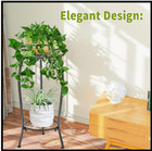 Metal Plant Stands Indoor Outdoor  2 Tier Tall Potted Plant Stand Plant Shelf Fl