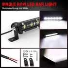 7inch Led Work Light Bar Slim White Offroad Fog Lamp Atv Utv Fit Honda Pioneer 