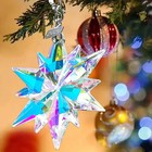 2026 Annual Christmas Ornaments Crystal Snowflake Star  Sparkly Crystal Ornament