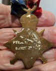 Wwi 1914-1915 British Empire Service Star War Ribbon Medal Named