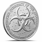 1 Oz Zombucks World Libertattered Silver Round  new 