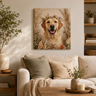Custom Dog Canvas Photo Print Personalized Pet Portrait Wall Art Memorial Gift