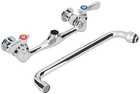 Commercial Restaurant Kitchen 8  Center Wall Mount Faucet W  12  Spout