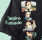 Demon Slayer  Kimetsu No Yaiba Tanjiro Kamado Black green T-shirt Graphic Tee