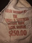 Vintage Canvas Bank Money Bag
