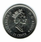 1999 Canadian Brilliant Uncirculated November-the Airplane Opens The North-25c 