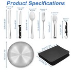 Camping Dishes Set  Camping Plates And Utensils With Camp Organizer Camping D   