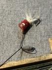 Vtg Wooden Fishing Hand Line Fly Lure Winder Hand Reel Hook Weight Kite String