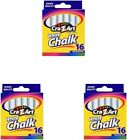 Pack Of 16 White Classroom Chalk Sticks - Perfect For School   Art Projects