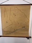 Antique 1893 Fairfield County Connecticut Map Dh Hurd Vintage Canvas Pull Down