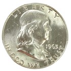 1963-d Franklin Half Dollar Pcgs Ms65