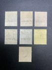 Barbuda 1922 Kgv Leeward Islands Overprint Stamp Lot 1d-6d Mh X7 10-12