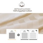Queen Size Striped Fitted Sheet Only Beige Color 100  Egyptian Cotton 600 Thr   