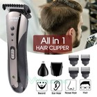 Men Rechargeable Beard Mustache Trimmer Cordless Nose Hair Clippers Shaver Gift
