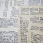 50 Vintage Large Holy Bible Pages Craft Paper Scrapbook Book Sheets Art Prayer