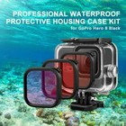 3 Filter Kit Waterproof Diving Protect Cover For Go Pro Hero 8 Black - No Case
