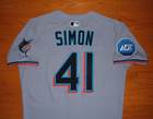 Miami Marlins Ronny Simon Game Issued Un Worn 2025 Nike Road Jersey  pirates 