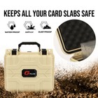 Waterproof Graded Card Storage Box Deep Travel Case Slab Holder protector Beige