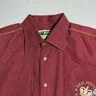 Sex Pistols America 2004 Men s Graphic Button Down Shirt Maroon Large